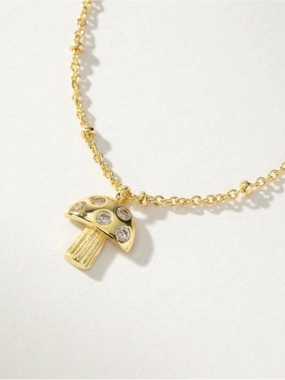 Uncommon James Gold Mushroom Pendant Necklace